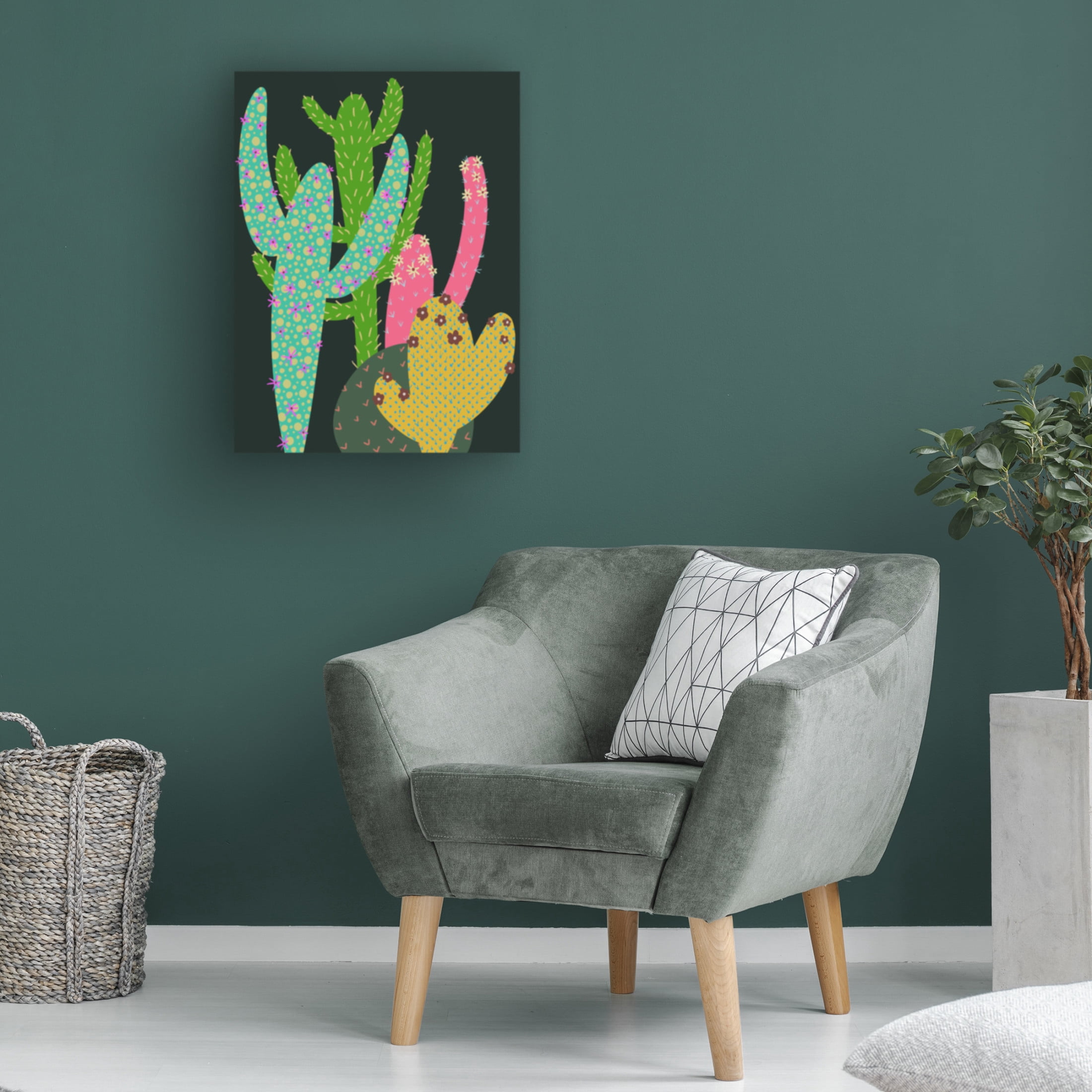 Trademark Fine Art Regina Moore  Colorful Cactus I Canvas Wall Art