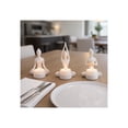thumbnail image 4 of Figurine Taper Candle Holder for Centerpieces for Tables - Pillar Candlestick Holders for Home, Living Room, and Bathroom Counter - Yoga Candle Stick Accent for Dining - Set of 3, 6", 5", 5", White, 4 of 13