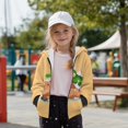 thumbnail image 4 of FKELYI Cartoon Capybara Crocodile Print Kids Hoodies with Full Zipper Boys Girls Sweatshirt Jacket with Pockets Fleece Hooded Top Cosy Streetwear for School Home, S, 4 of 6