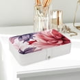 thumbnail image 6 of Flower PU Leather Bracelet Holder Jewelry Box Stand Necklace Organizer with Removable Compartment Portable Case, 6 of 6