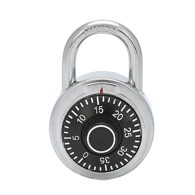 Abide 45mm 1.77inch Round Dial Rotary Padlock Zinc Alloy Digital Code 