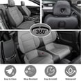 thumbnail image 3 of EKR Custom Fit Mustang Car Seat Cover for Ford Mustang Fastback EcoBoost, EcoBoost Premium,GT, GT Premium 2015 -2026 ,Rear Row Backrest 50/50 Split ,Full Set Leather Seat Covers(Black/Gray), 3 of 5