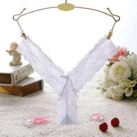 

Cathalem Open Panties Lingerie for Women Thongs Panties Briefs Lace G-String Knickers Women Lingerie WH Cosplay Lingerie Underwear White One Size
