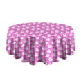 thumbnail image 5 of Cute Halloween Ghosts Pattern Round Tablecloth 60"x60",Wrinkle Wipeable Table Cloth for Kitchen Dining Room Picnic Patio Party, 5 of 6
