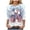 Light Blue, variant on GEWSEY 4Th of July Shirts Women 3/4 Sleeve Crewneck Cute Shirts Casual Print T Shirt (Light Blue, M)