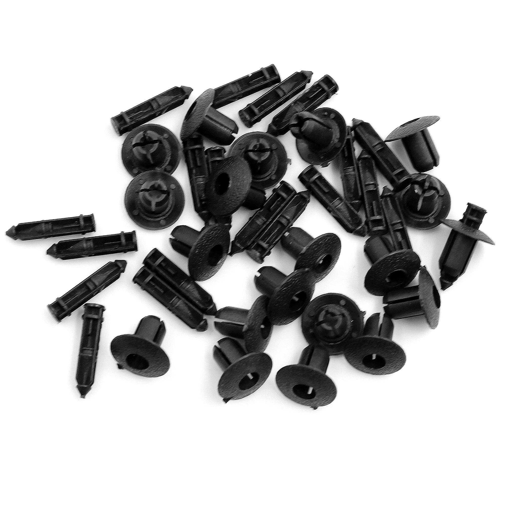 20 Pcs 8mm Hole Dia 25mm Head Plastic Rivets Fastener Push Clips for Car