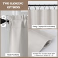thumbnail image 5 of Patin Natural Valances for Windows 14 Inch Length 2 Pcs, Room Darkening Rod Pockets Short Kitchen Curtains over Sink, Bedroom Decor Thermal Curtains Drapes for Cafe Bathroom, Each Panel 60" W x 14" L, 5 of 10