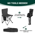 thumbnail image 5 of 4pcs Portable Outdoor Camping Chairs, Foldable Adult Camping Chairs, For Picnicking, Hiking, and Fishing,Black, 5 of 6