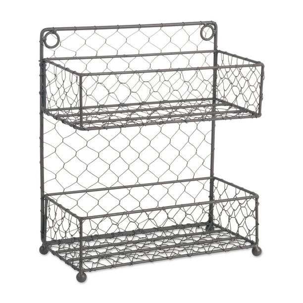 Home Traditions Metal Wire Kitchen and Pantry Storage (2 Tier Double