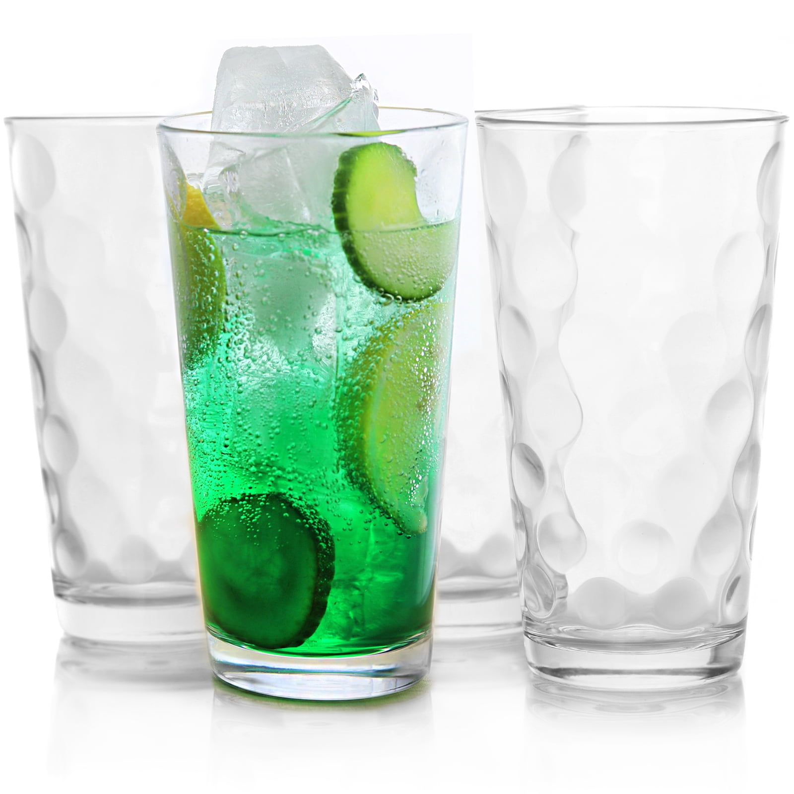 4Piece 16.75 oz Cooler Glass Set, Clear