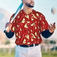 thumbnail image 4 of Fotbe Fire Extinguisher Baseball Jersey Shirt for Men and Women, Casual Short Sleeves Button Down T-Shirt-Medium, 4 of 9