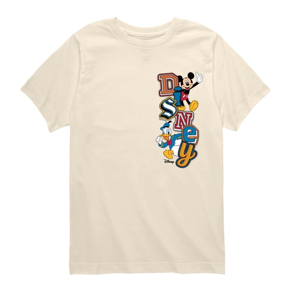 Disney - Retro Character Logo - Youth Boys Short Sleeve Graphic T-Shirt