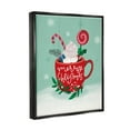 thumbnail image 3 of Merry Christmas Warm Cocoa Holiday Graphic Art Jet Black Framed Art Print Wall Art, 3 of 6