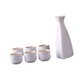 thumbnail image 1 of Juego de sake de 7 piezas: tazas, tetera y jarra de cerámica - Diseño tradicional japonés. B, 1 of 8
