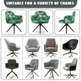 thumbnail image 6 of Whosucclay Koala Monstera Palm Leaf Print Swivel Armchair Accent Dining Chair Cover for Office, Stretch Curved Back Chair Covers Removable Curved Back Armrests Chair Protector for Party, Banquet, 6 of 7