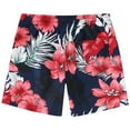 thumbnail image 2 of SSLR Kids Boys Swim Trunks Hawaiian Casual Beach Shorts Quick Dry Board Shorts Swimwear Bathing Suits, 2 of 7