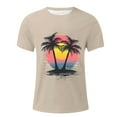 thumbnail image 5 of Vetsdori Short Sleeve Shirts for Men Outdoor Print Pull On Summer Athlete Khaki Workout Mens T-Shirts Holiday, 5 of 5