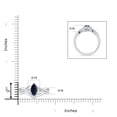 thumbnail image 5 of ANGARA Natural Marquise Sapphire and Diamond Infinity Bridal Set in 14K White Gold for Women (Size-8x4mm) | September Birthstone, Anniversary, Jewelry Gift for Women | Natural Blue Sapphire Ring, 5 of 10