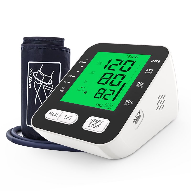 KSMOVIN FDA Cleared Automatic Upper Arm Blood Pressure Monitor with Large Backlit Display, 2 User Memory and Type-C Interface for Home Use