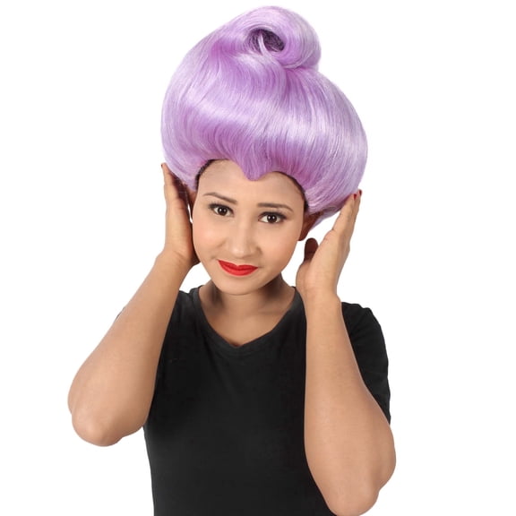 HPO Women's  Fairy Godmother Purple for Costume Wig – Funny Cosplay Halloween Party Eveny Wig