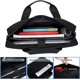 thumbnail image 4 of Bolso para computadora portátil con correa para el hombro de 14 pulgadas para hombres y mujeres, maletín para computadora suave, ligero e impermeable para trabajo de negocios, portátil Ultrabook compatible con Macbook Air/Macbook Pro de 14" Alfheim Rojo Verde, 4 of 5