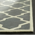 thumbnail image 3 of SAFAVIEH Chatham Franklin Geometric Wool Area Rug, Dark Gray/Ivory, 7' x 7' Square, 3 of 8