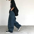 thumbnail image 4 of Kukuzhu Baggy Jeans for Women Men Y2K Cargo Jeans Fairycore Wide Leg Jeans Aesthetic Vintage Clothes 90s Hip Hop Streetwear, 4 of 7
