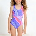 thumbnail image 2 of Shadoumai Girls One Piece Swimsuit 12-14 Cute Bow Girls Tankini Swimsuit Quick Dry & Stretchy Color Block Girl Bathing Suit Swimwear with Cover Up Beach Skirt Tween Adjustable Straps Padded, 2 of 3