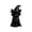Black, variant on 3D Printed Witch Cat Figurine Halloween Party Decoration Gothic Style Magic Cat Ornament for Various Festive Occasions Home Desk Decor, Black