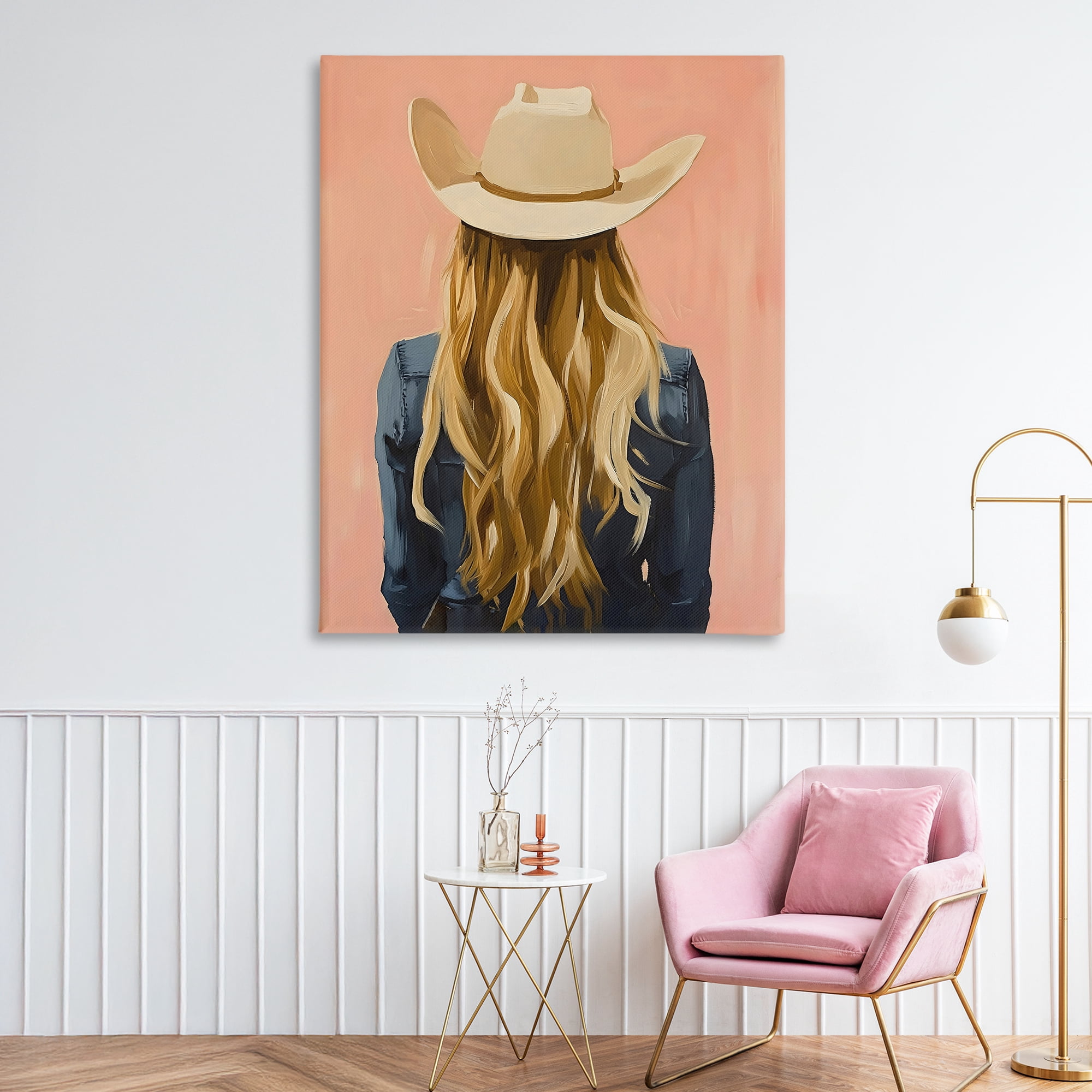 Stupell Industries Blonde Cowgirl Back View Canvas Wall Art, design by The Prints Vibe