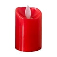 thumbnail image 1 of Toystoory 1 LED sin llama, pilares de cera de parafina Real con llamas oscilantes realistas para decoración de cumpleaños/boda/Navidad Iluminación navideña rojo brillante Toystoory HA002791-01, 1 of 6