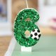 thumbnail image 2 of Vela de Cumpleaños de Fútbol, Decoración para Tarta de Fútbol de 9.º Cumpleaños, Velas de Nueve Años con Brillantina Verde, Número 9, para Cupcakes, Decoración para Fiestas de Cumpleaños para Niños y, 2 of 2