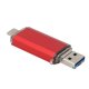 thumbnail image 4 of USB 3.0 U Disk Red Aluminum Alloy Three-in-one High-Speed Mass Storage Device (128GB), 4 of 5