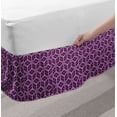 thumbnail image 2 of Retro Bed Skirt, Abstract Design Crossing Lines Tile Like Motif Trellis Pattern Mosaic Art, Elastic Bedskirt Dust Ruffle Wrap Around for Bedding Decor, 4 Sizes, Purple Pale Lavender, by Ambesonne, 2 of 2