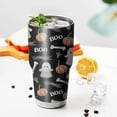 thumbnail image 3 of 30oz Black Halloween Ghosts Pumpkins and Bones Tumblers Stainless Steel Tumbler with Lid and Straw,Vacuum Insulated Double Wall Travel Tumbler Cups Mug with Cleaning Brush for Coffee,Tea, 3 of 7