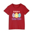 thumbnail image 3 of Jinhomg Easter Tops for Kid Cute Rabbit Graphic Holiday Shirts Boys Girls Soft Comfy Short Sleeve Cotton T-Shirts Casual Daily Wear Red 3 Years, 3 of 9