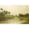 thumbnail image 2 of Stanislas Lépine 24x17 Black Ornate Framed Double Matted Museum Art Print Titled: The Marne Near Creteil, 2 of 5