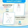 thumbnail image 3 of 10PCS Plastic Folding Chairs, Lightweight Multi-Function Folding Chair, Foldable High Chair, Folding Office Chair, Commercial Stacking Chairs, Heavy-Duty Metal Frame,350lb Capacity, for Home, Yard, 3 of 13