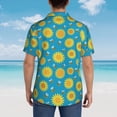 thumbnail image 6 of Xecao Bee Sunflower print Hawaiian shirt - a stylish short-sleeve button-down for men, perfect for casual beach and tropical outings., 6 of 9