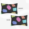 thumbnail image 4 of YFYANG Super Soft Rectangular Plush Cushion Cover (Without Pillow Insert), Simple Watercolor Art Comfort and Non-Pilling Hidden Zip Bedroom Sofa Pillowcases, 20"x30", 4 of 9