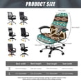 thumbnail image 7 of POLERO Geometric Cow Print Comfy One Piece Office Swivel Chair Cover, Stretch Elastic Cloth Office Chair Cover for Home, 7 of 7