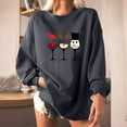 thumbnail image 2 of Birdeem Women Christmas Print Loose O-Neck Long-Sleeved Fleece Oversized Sweatshirt Pullover, 2 of 8