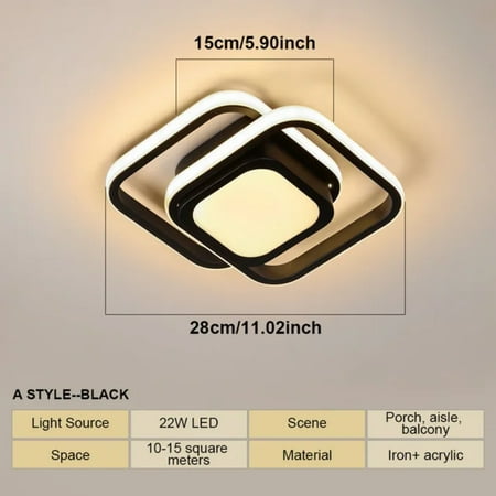 

LCNCAN Stylish and Elegant Modern Ceiling Light Fixture for Living Room Bedroom Hallway Balcony Aisle - Beautiful Indoor Lighting Fixture for Office Dining Room - Chic Lustre Design