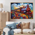 thumbnail image 1 of Designart train Oversized framed wall art decor, Train framed wall Art, Abstract Train curious Journey I , Multi-Color Modern Gold framed wall art, 40x30 inches Gold Frame, 1 of 1