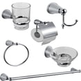 thumbnail image 1 of Juego De 6 Accesorios Para Baño Alfa  Metálico Cromado Zinc Y Acero Inox Old Antique, 1 of 3