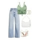 thumbnail image 2 of Blusa Dama Crop Top Ombliguera Canalé Moda Mujer Ribete Gym LOLE Blusa, 2 of 5