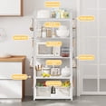 thumbnail image 5 of Qiyester 5 Tier Storage Shelves Adjustable Storage Shelf Heavy Duty Standing Shelf 66 Lbs Capacity for Kitchen Pantry Closet Bathroom Laundry Garage, White, 5 of 8