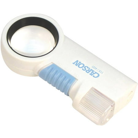 Carson CP-40 High Power 11x Aspheric Lens, LED Lighted Magnifier and Flashlight