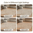 thumbnail image 7 of ODIKA 9'x12' Washable Area Rug Table Print Cow Geometric Edging Boho Inspired Fake That Feel for Great Room, Indoor Concept, Large Living Low Pile, Flatwoven, 7 of 7