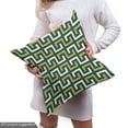 thumbnail image 5 of Ambesonne Modern Fabric by the Yard Upholstery, Maze-Like Stripes Pattern, 10 Yards, Hunter Green and Earth Yellow, 5 of 5